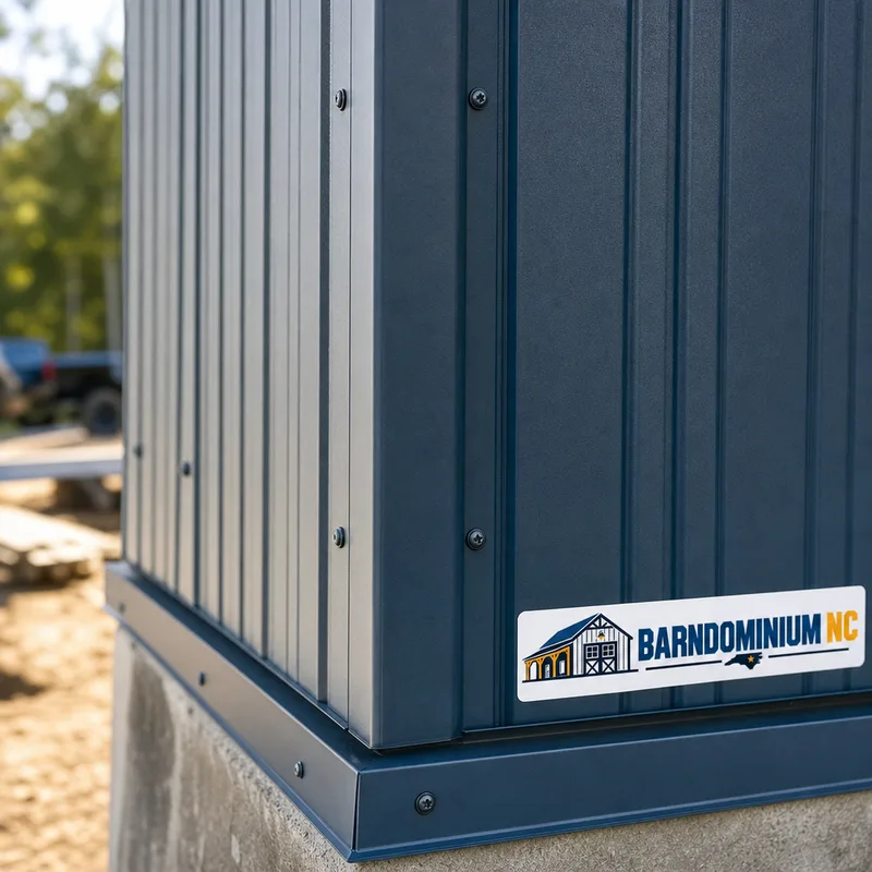 Metal wall panel corner installation with clean trim, overlaps, and fasteners